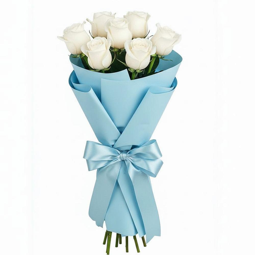 Букет 7 белых роз Проуд в Сертолово