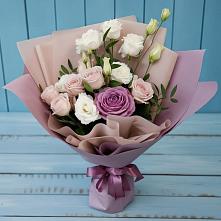 Букет цветов из:  Розы и Лизиантусы в Сертолово