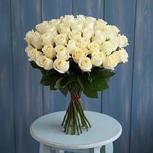 Букет 51 Белая роза Эдлесс Лав в Сертолово