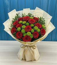 Букет цветов из:  Розы и Хризантемы #REPLACE_PRED# Сертолово