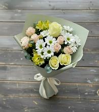 Букет цветов из:  Альстромерии, Розы и Хризантемы #REPLACE_PRED# Сертолово